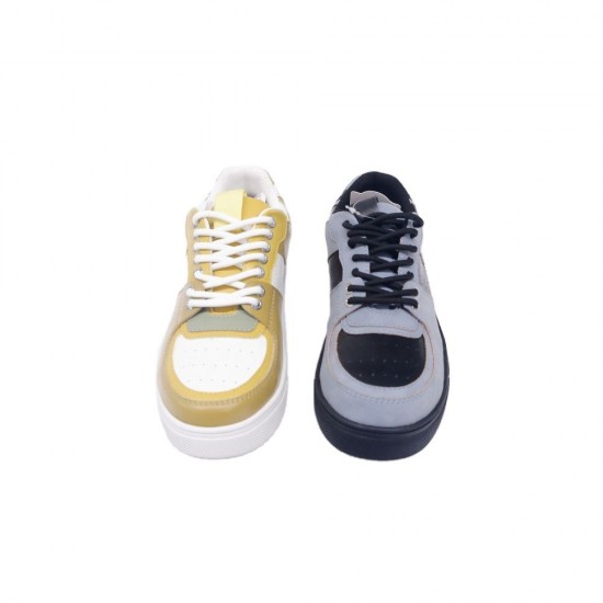 Wholesale Unisex PU Yellow Closed Toe Sport Fashion Comfortable Breathable Basketball Sneakers Wholesale Unisex PU Yellow Closed Toe Sport Fashion Comfortable Breathable Basketball Sneakers