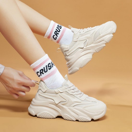 XRH Chaussures Custom Logo Thick bottom Women Sneakers Platform Basket Femme Height Increase White chunky Trendy Shoes For Women XRH Chaussures Custom Logo Thick bottom Women Sneakers Platform Basket Femme Height Increase White chunky Trendy Shoes For Women